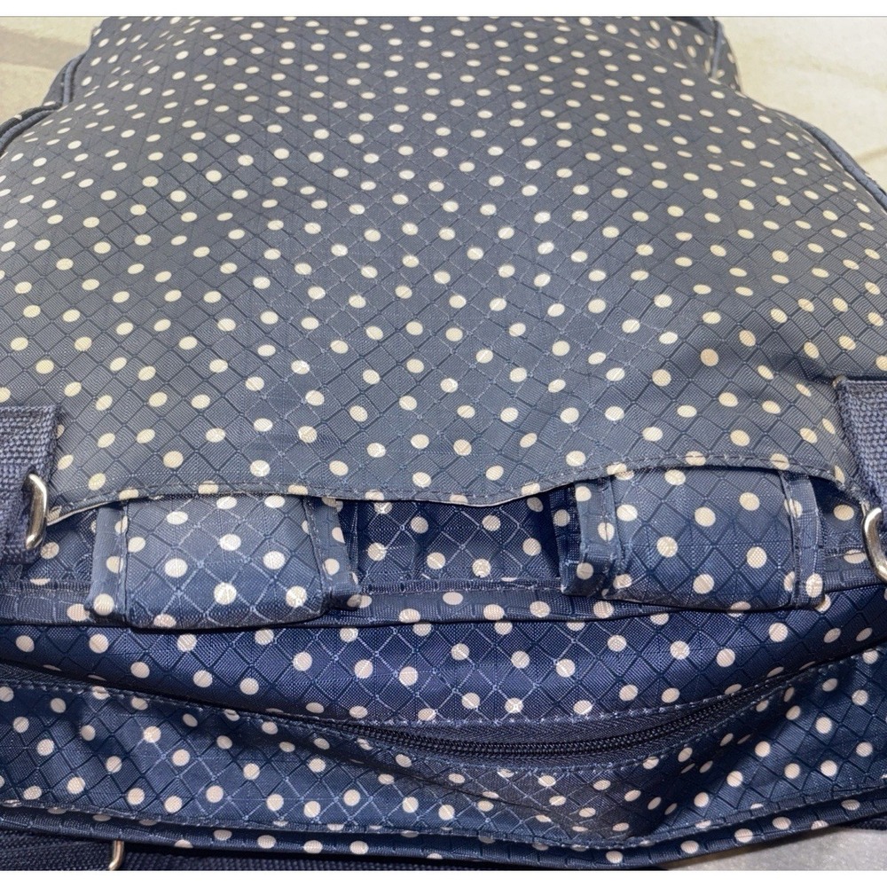 NWOT Thirty One Take Two Versatile Tote Backpack Navy Polkadot Travel Gym Diaper - Picture 9 of 16